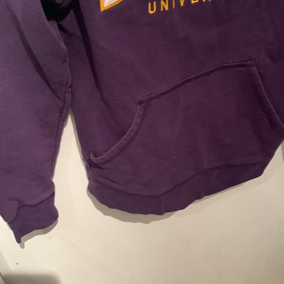 Fantastic Vintage Royal Purple Gold Wilfred Laurier University Hoodie Hot Line S - Picture 4 of 5